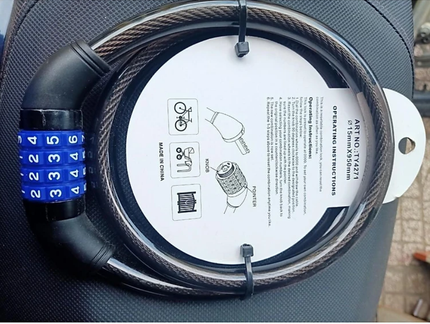 Khoá dây xe đạp TONYON, khóa xe đạp mã 4 số loại tốt