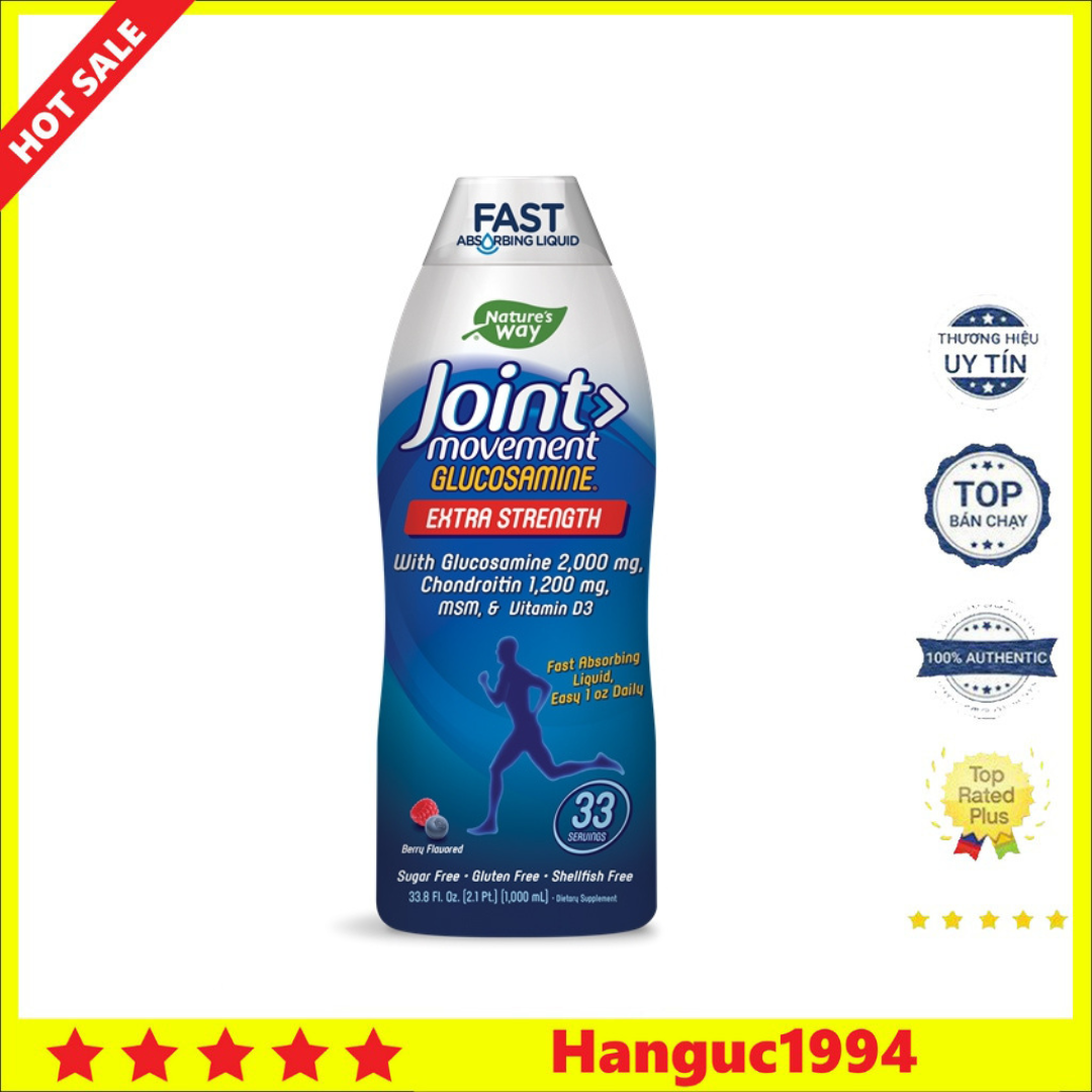 Hỗ trợ xương khớp Thuốc Glucosamine dạng nước Wellesse Joint Movement 1000ml của Mỹ