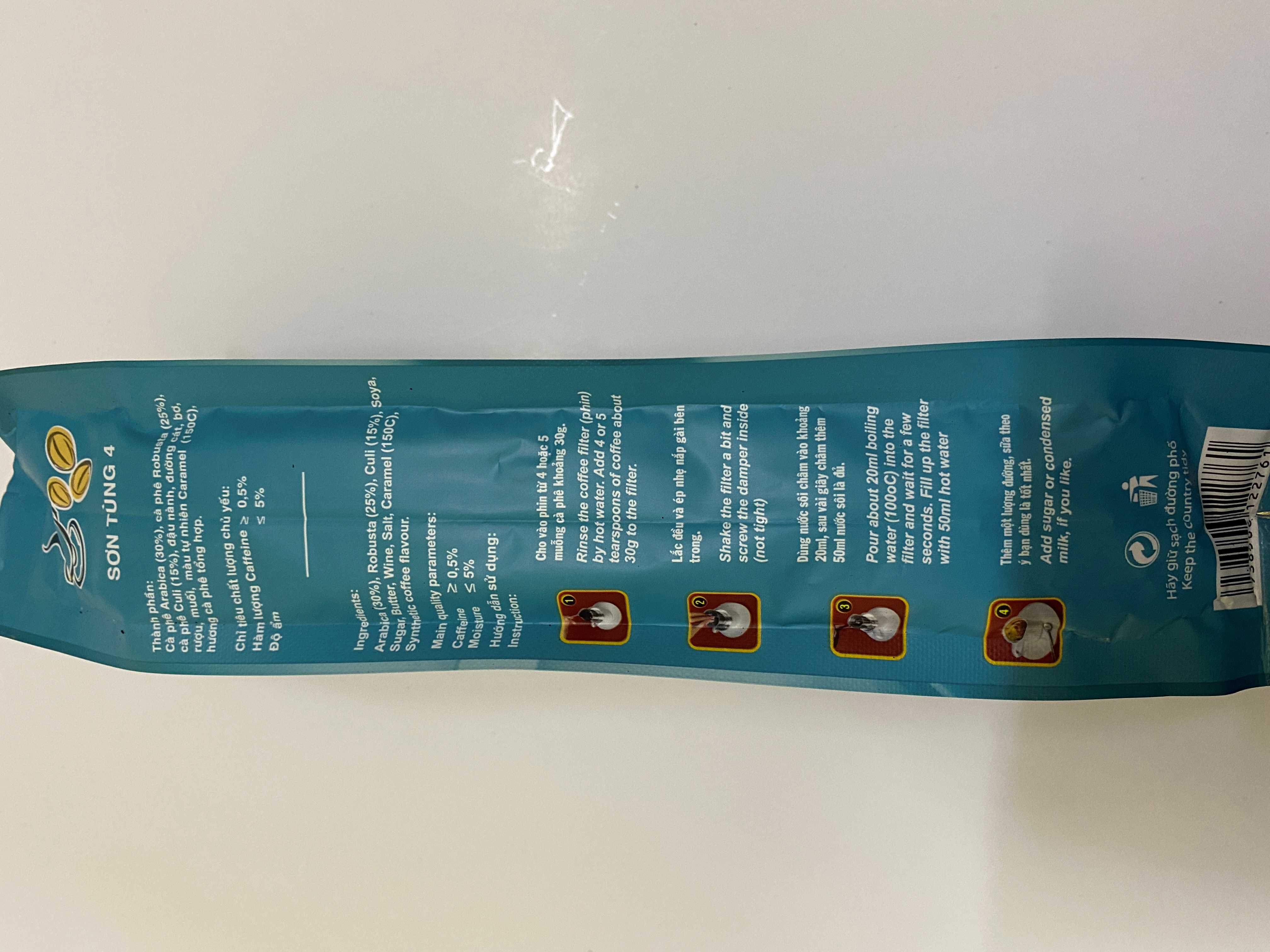 CÀ PHÊ SƠN TÙNG XANH  SỐ 2 - SỐ 4 (500g)