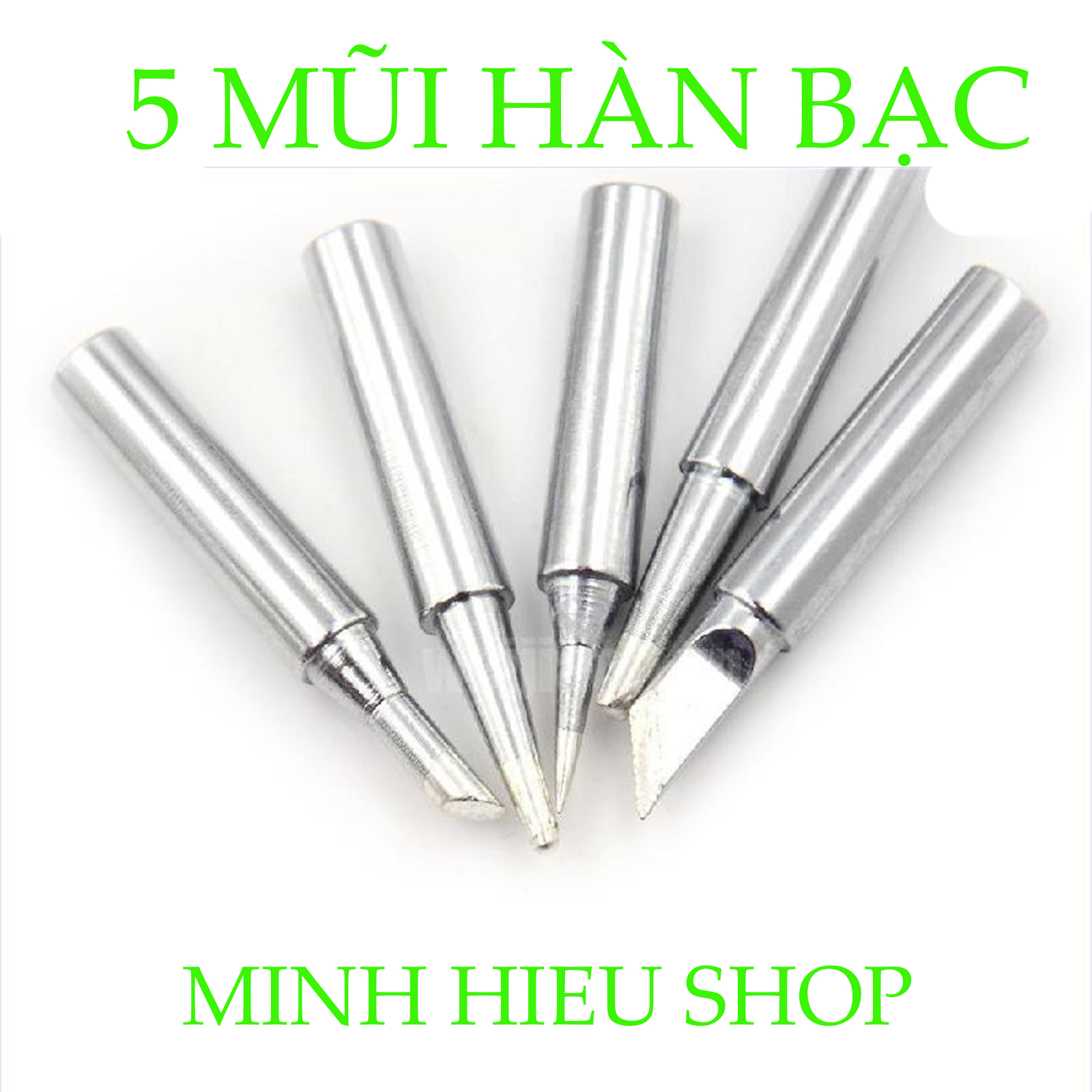 Set 5 Mũi Hàn Điện 936 Màu Bạc_Chất Lượng