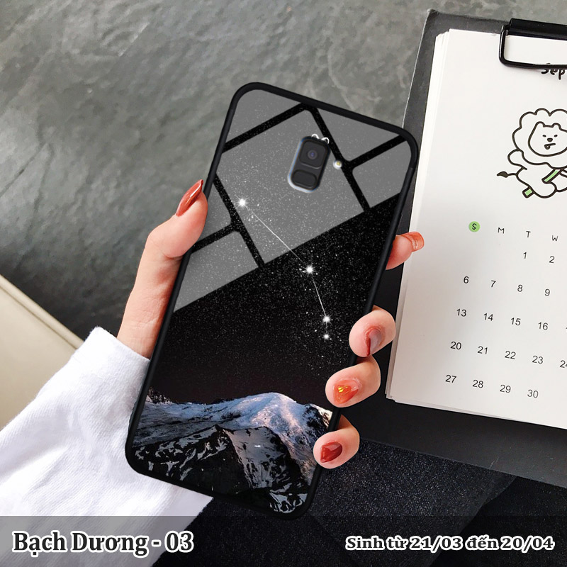 Ốp kính SAMSUNG A8 Plus 2018 in cung hoàng đạo