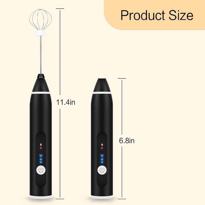 Máy đánh trứng, đánh kem mini cầm tay 3 tốc độ sạc pin kiểu mới - Máy tạo bọt cafe làm capuchino tại nhà 2 đầu khuấy bằng inox siêu bền, thiết kế sang trọng, đẳng cấp