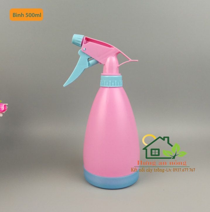BPN500ML - Bình nhựa PP phun xịt mịn tưới cây xanh và hồng 500ml