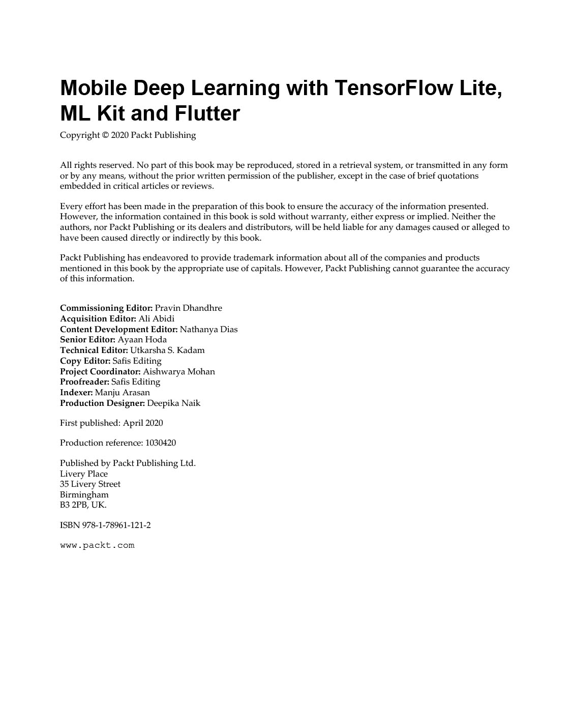 sách Mobile Deep Learning with TensorFlow Lite, ML Kit and Flutter