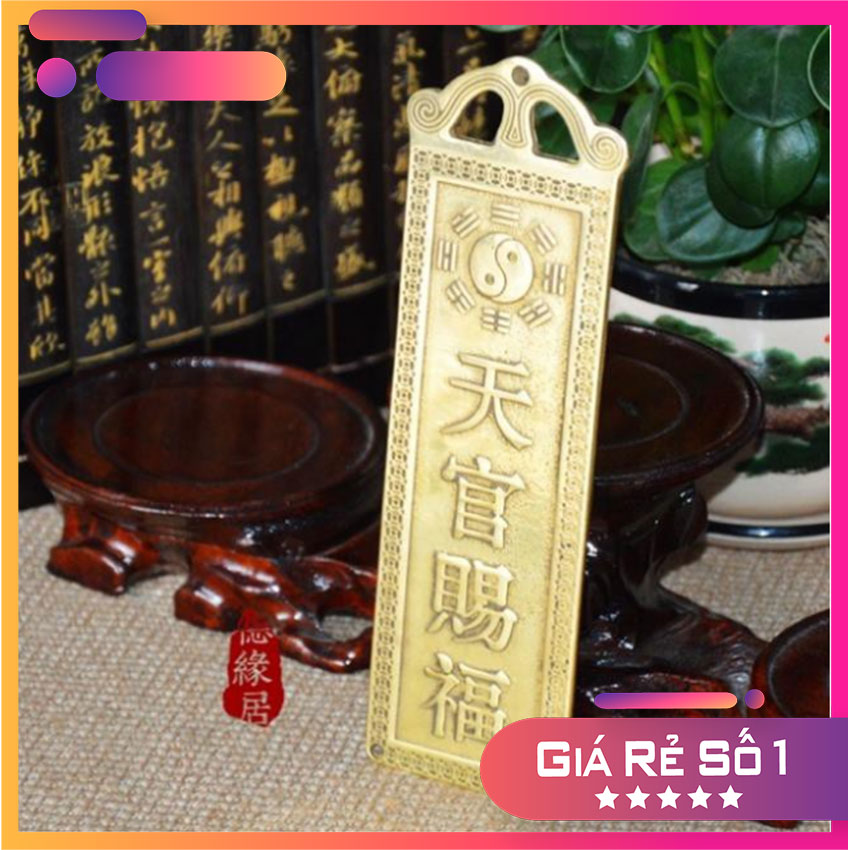 Thẻ đồng Bát Quái Thiên Quan Tứ Phúc