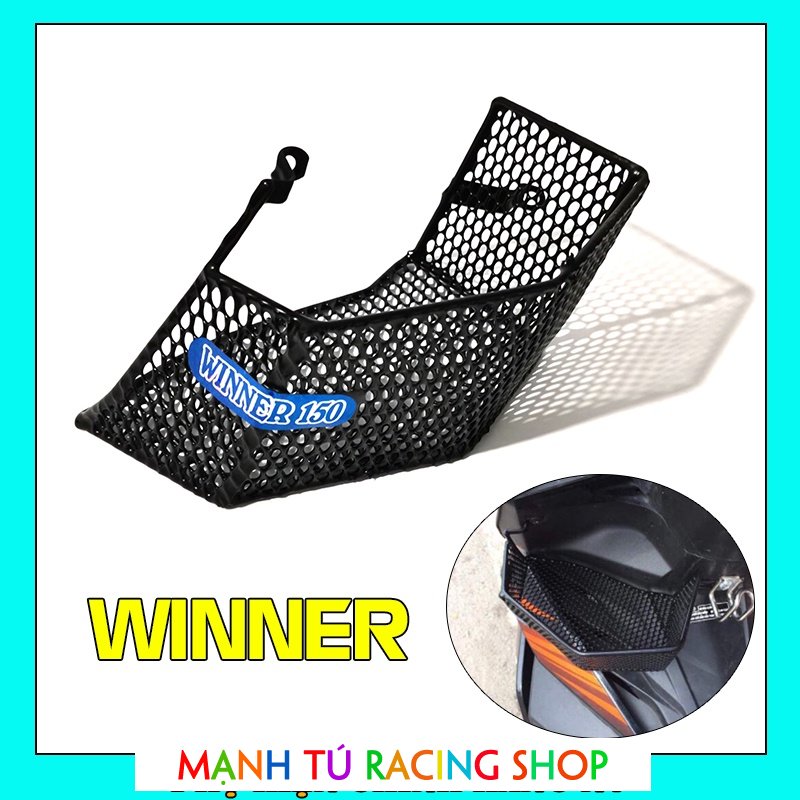Rổ hông Winner 150, Winner V1 đựng đồ tiện lợi, giỏ hông xe máy thép nhúng nhựa chắc chắn