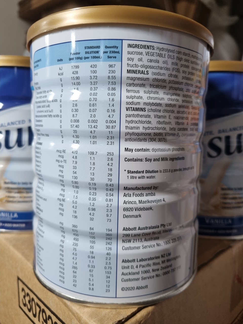 SỮA BỘT VANILLA ABBOTT ENSURE 850G - ÚC