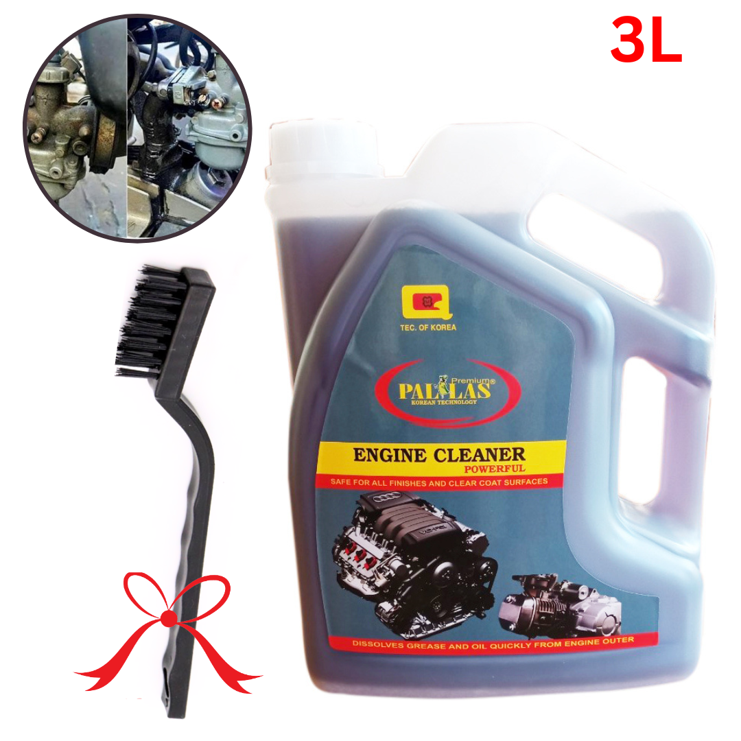 Combo 3 lít nước tẩy lốc máy pallas kèm bàn chải đánh máy