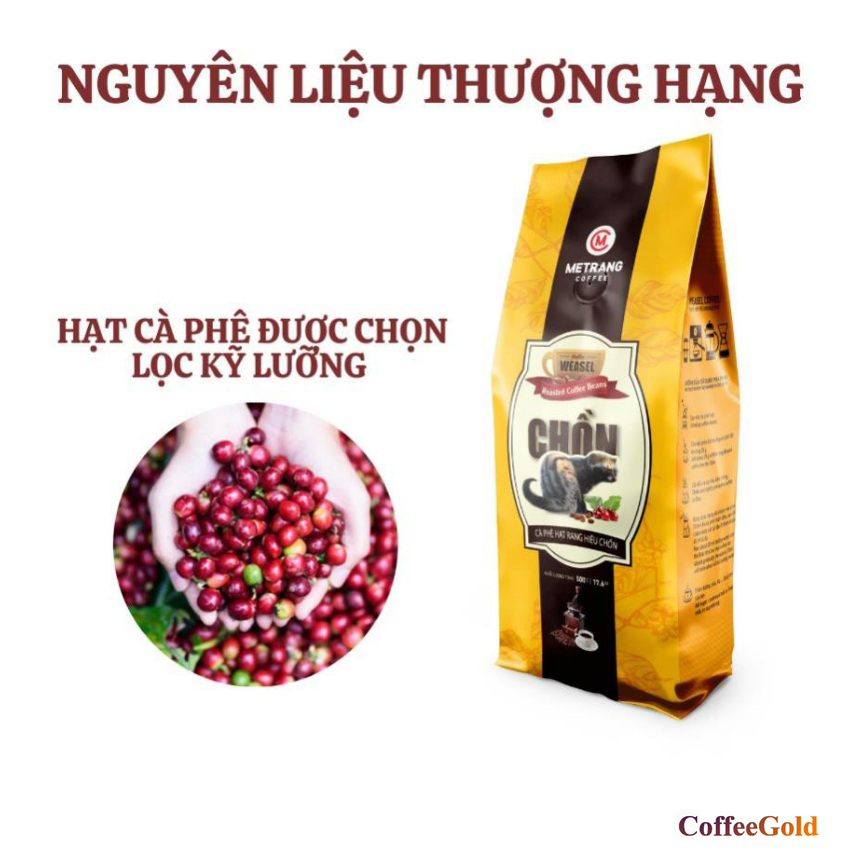 [HCM]Cà Phê Mê Trang cà phê Chồn (C) Hạt Arabica Moka (Cầu đất Cao Cấp)