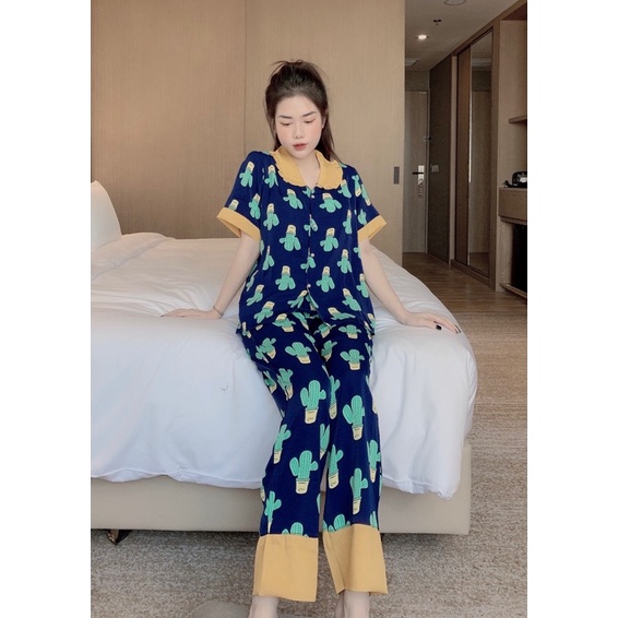 Bộ pijama mango cộc dài (40-60kg)