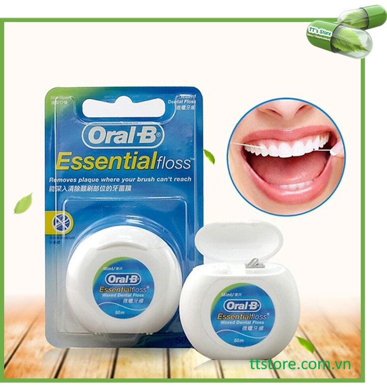 [HCM]Chỉ nha khoa ORAL B Essential floss [Cuộn 50m]