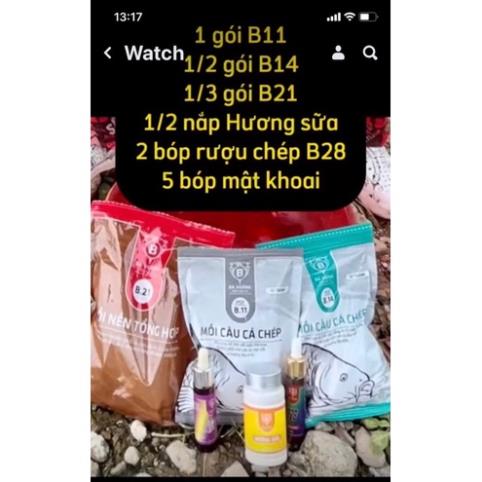Combo mồi câu cá chép Bá Vương
