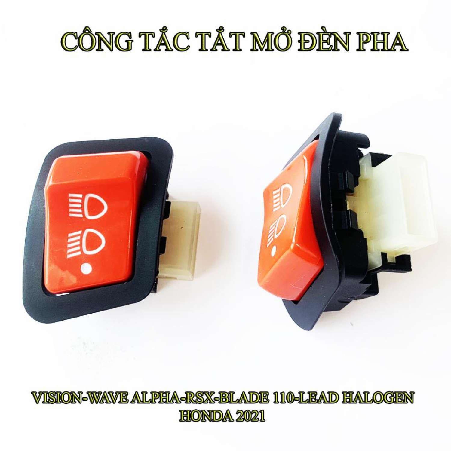Công tắc tắt đèn pha wave vision lead đời mới 2020 2021 lắp chung giắc pha cốt, hàng thái lan, công tắc đỏ