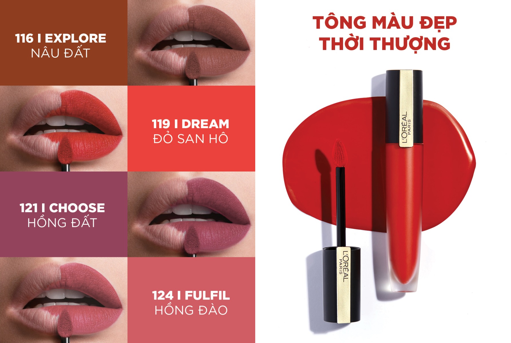 Son kem L'Oreal mini màu 121 Choose (2.1ml)