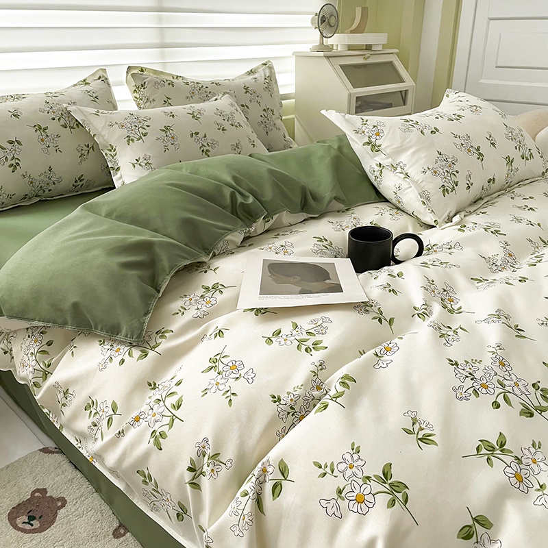 [ XẢ KHO ] SET 4 món Cotton Poly nhập khẩu -- miễn phí bo chun drap ga giường