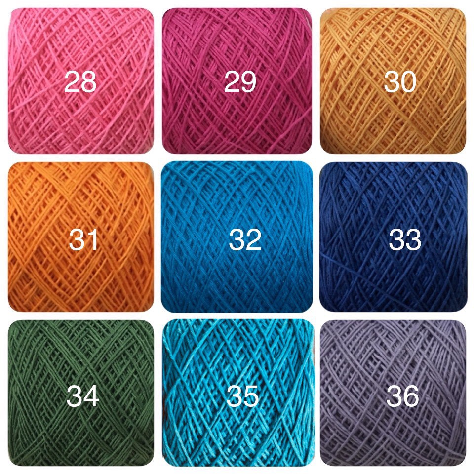 Sợi Cotton Việt Nam 1mm Cuộn 100gr (Mã màu từ 01 đến 50)