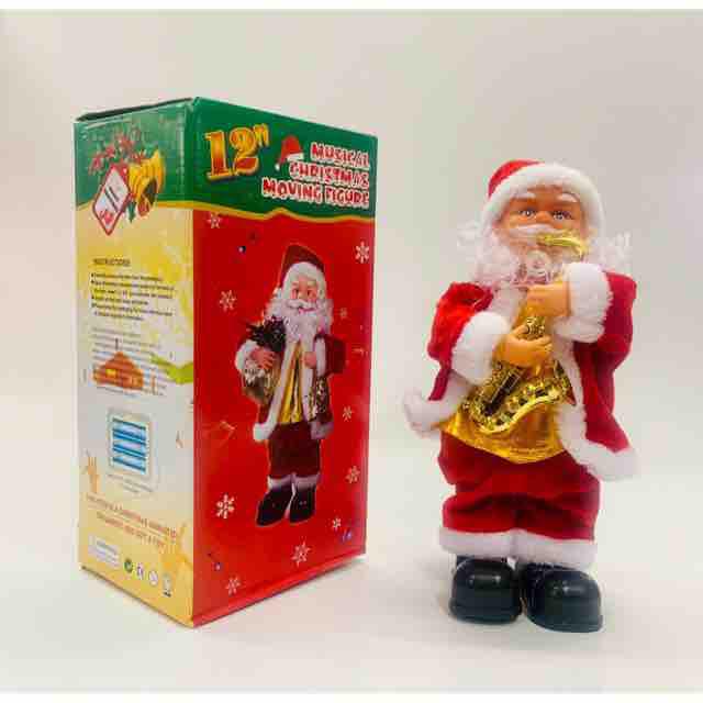 Đồ chơi ông già noel đứng thổi kèn quà tặng giáng sinh