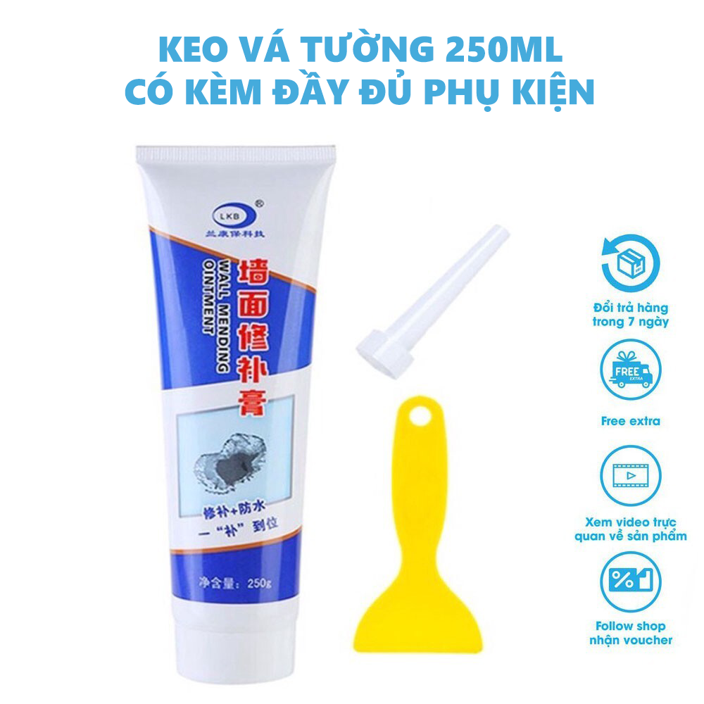 Keo vá tường thông minh, Keo dán tường chống bong tróc chống thấm nước 250g