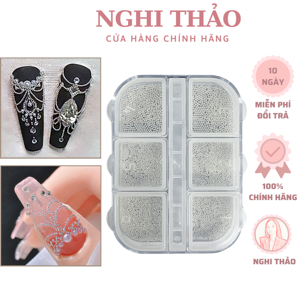 Khay bi nail mini 6 ô mix size