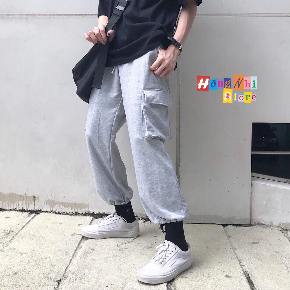 Quần Jogger Box Ulzzang Unisex Jogger Túi Hộp Dây Rút Lai Dáng Rộng - MM