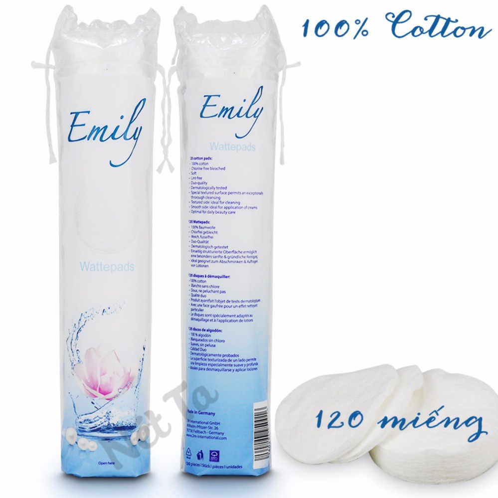 Bông tẩy trang EMILY Đức 120 miếng