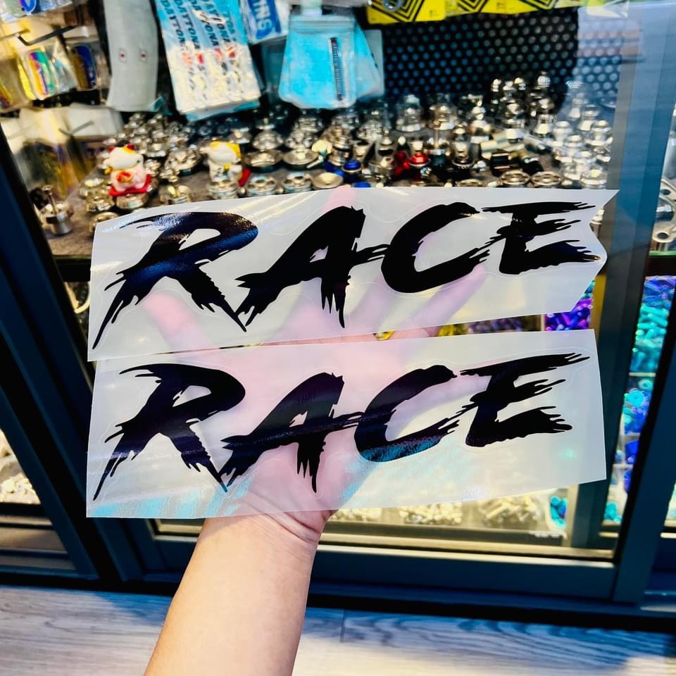 Cặp Tem Sticker RACE - Decal IN TRONG CAO CẤP