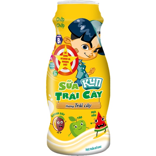 Lốc 6 chai Sữa trái cây Kun 85ml