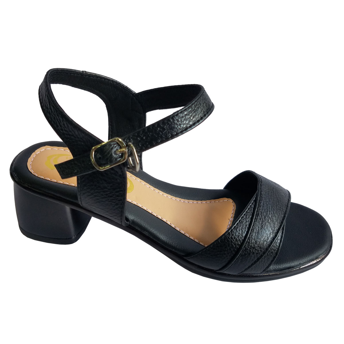 Giày sandal cao gót nữ da bò thật bigben cao 5cm cg128