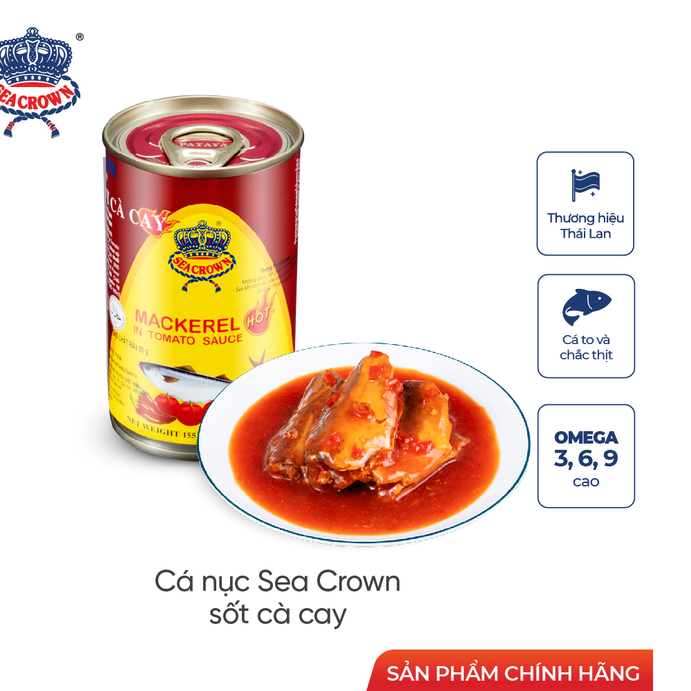 Combo 5 lon cá Nục Sea Crown sốt cà cay