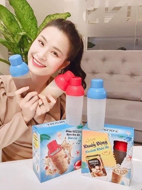 (Combo 2 cái) Bình lắc nhựa Nescafe 300ml