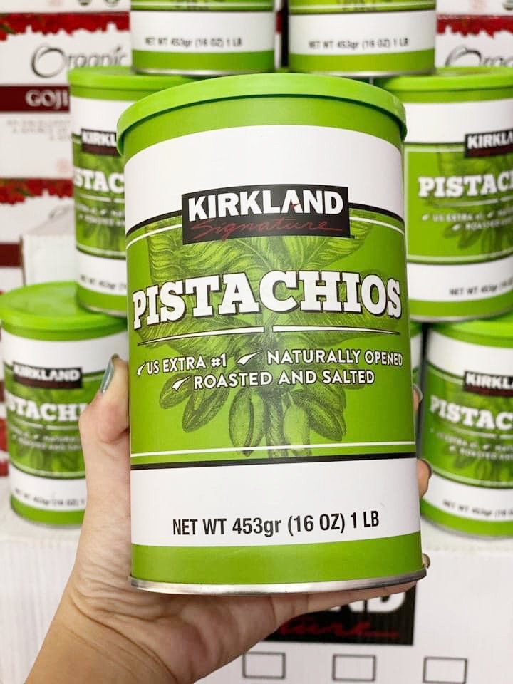 Hạt dẻ cười Pistachios Kirkland hộp 453g.