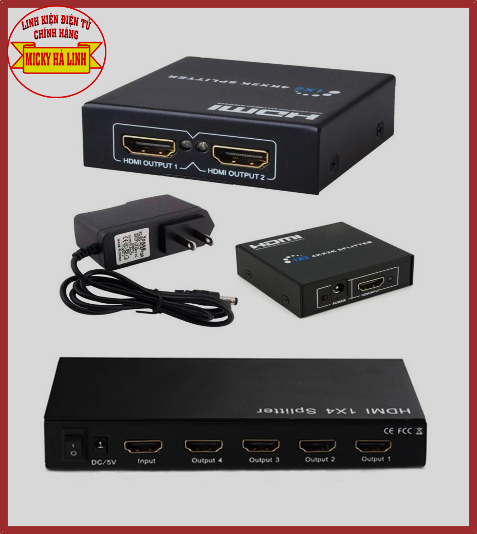 Bộ chia hdmi 1 ra 2 - bộ chia hdmi 1 ra 4 - hỗ trợ đầy đủ chuẩn xem 3d