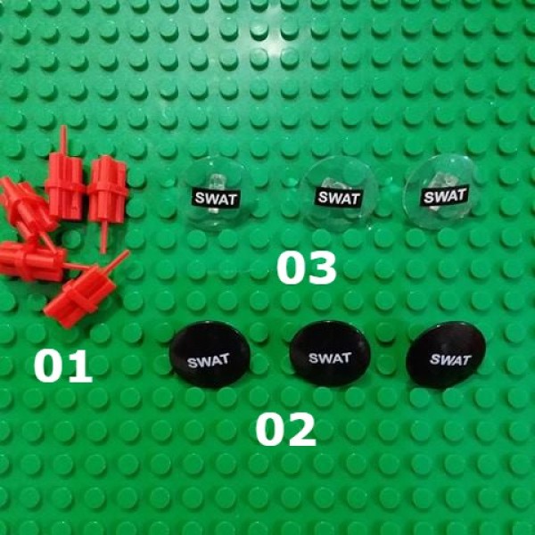COMBO 3 Phụ Kiện Cho Đặc Nhiệm Swat NO.1114 Đồ Chơi Lắp Ráp Lego