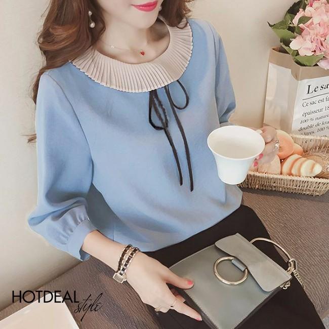 [HCM]Áo kiểu Selina dập ly cổ