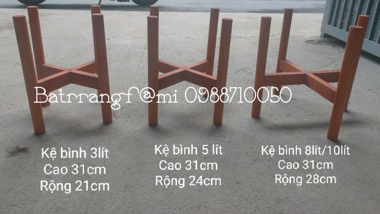 Kệ gỗ thông để bình nước 3,5,8,10 lít