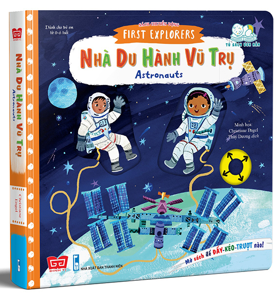 Fahasa - sách chuyển động - first explorers - astronauts - nhà du hành vũ trụ