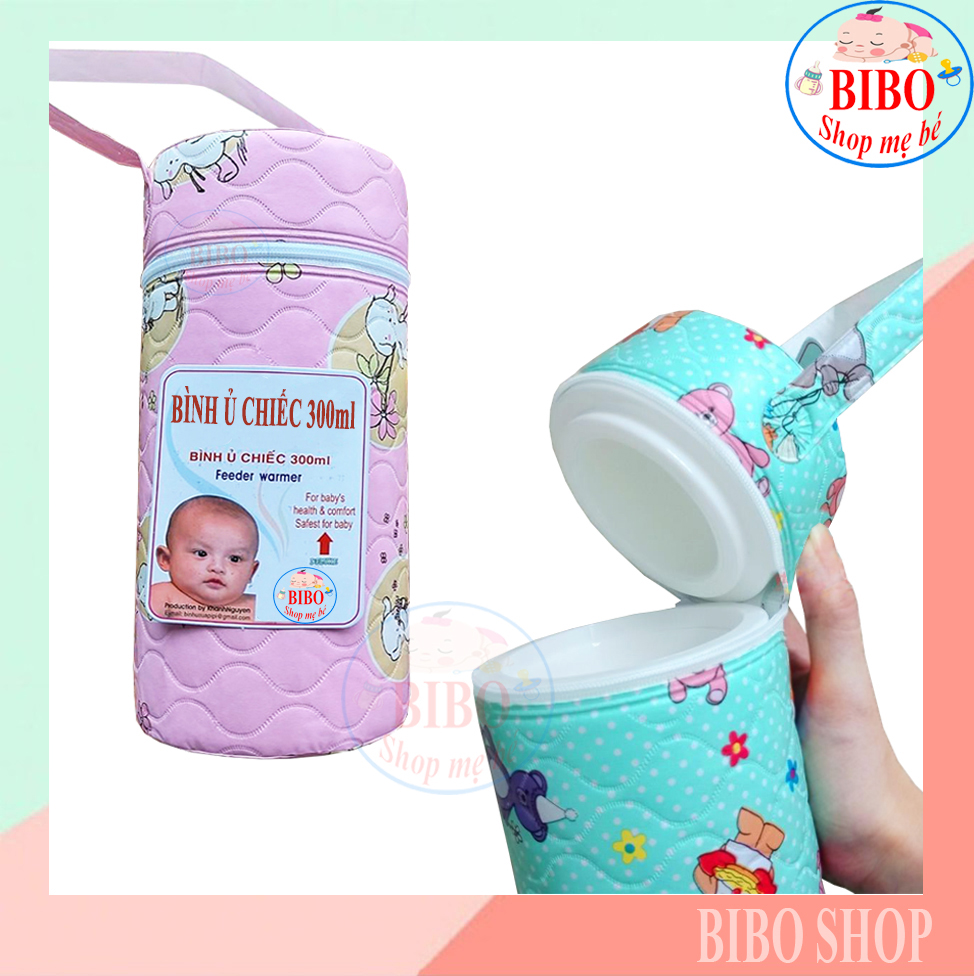 Bình Ủ Sữa 3 LỚP CỔ CAO 250 / 300 ML Cho Bé - Túi giữ nhiệt bình ủ nóng lạnh(giao màu ngẫu nhiên)