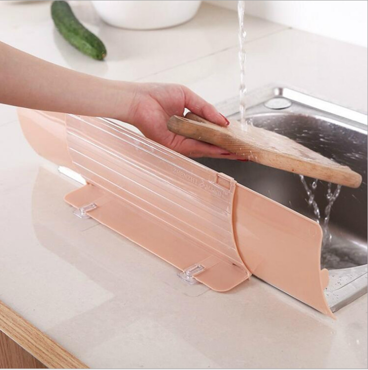 Tấm chắn nước bồn rửa bát, tấm NHỰA gấp gọn ngăn giọt bắn nhà bếp - giao màu ngẫu nhiên