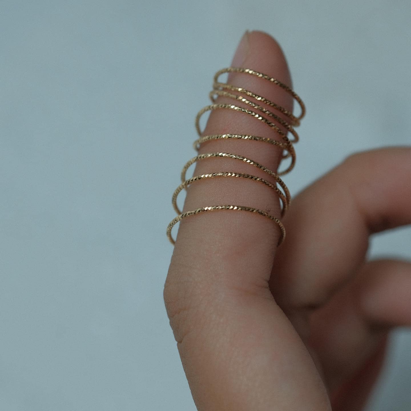 14KY Diamond Cut Ring - MOON Jewelry