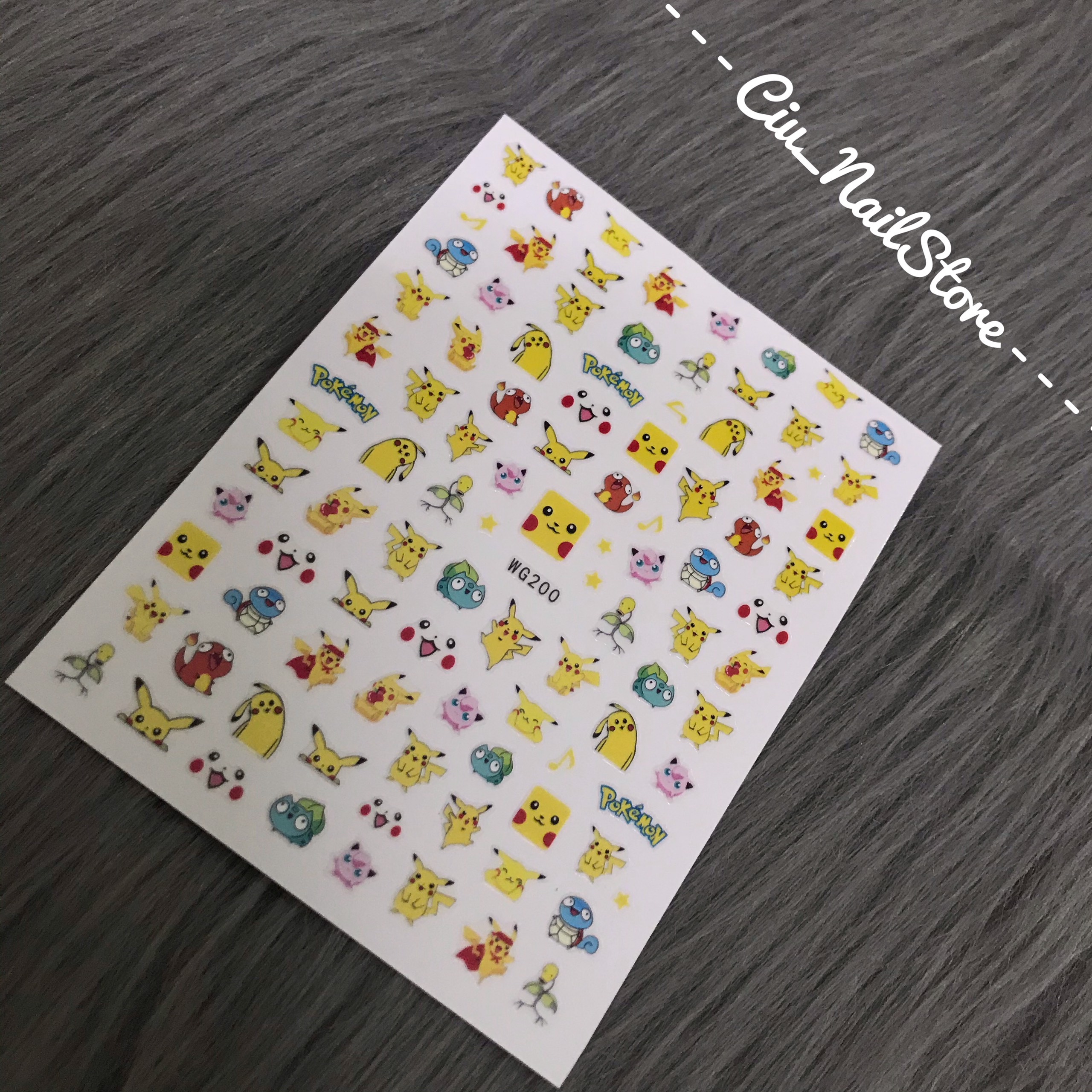 STICKER DÁN MÓNG PIKACHU