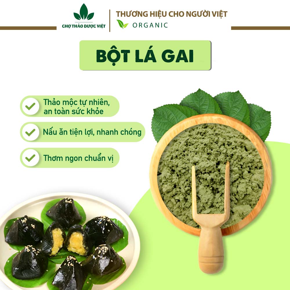 Bột lá cẩm tím sấy lạnh nguyên chất 100g Chợ Thảo Dược Việt