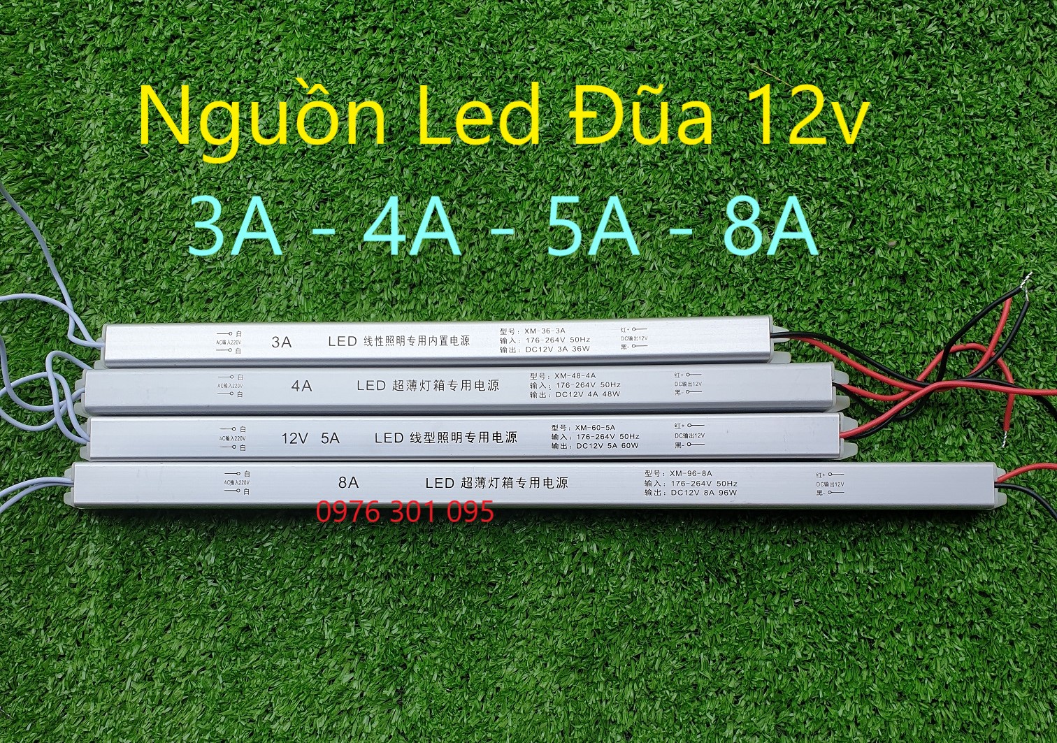 Nguồn Led Đũa 12v 3A - 4A - 5A - 8A