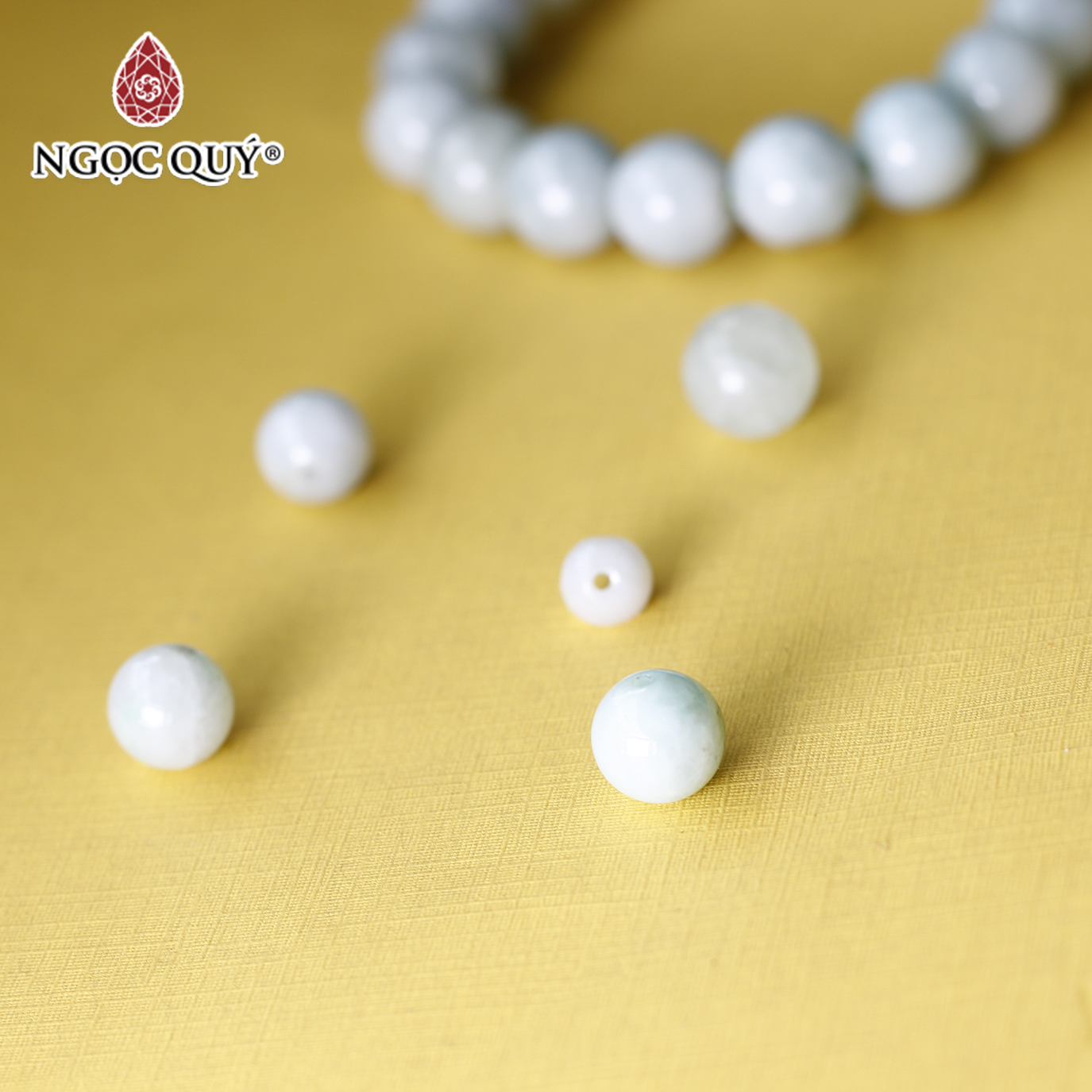 [HCM]Hạt lẻ đá Cẩm thạch A mệnh hỏa  mộc - Ngọc Quý Gemstones