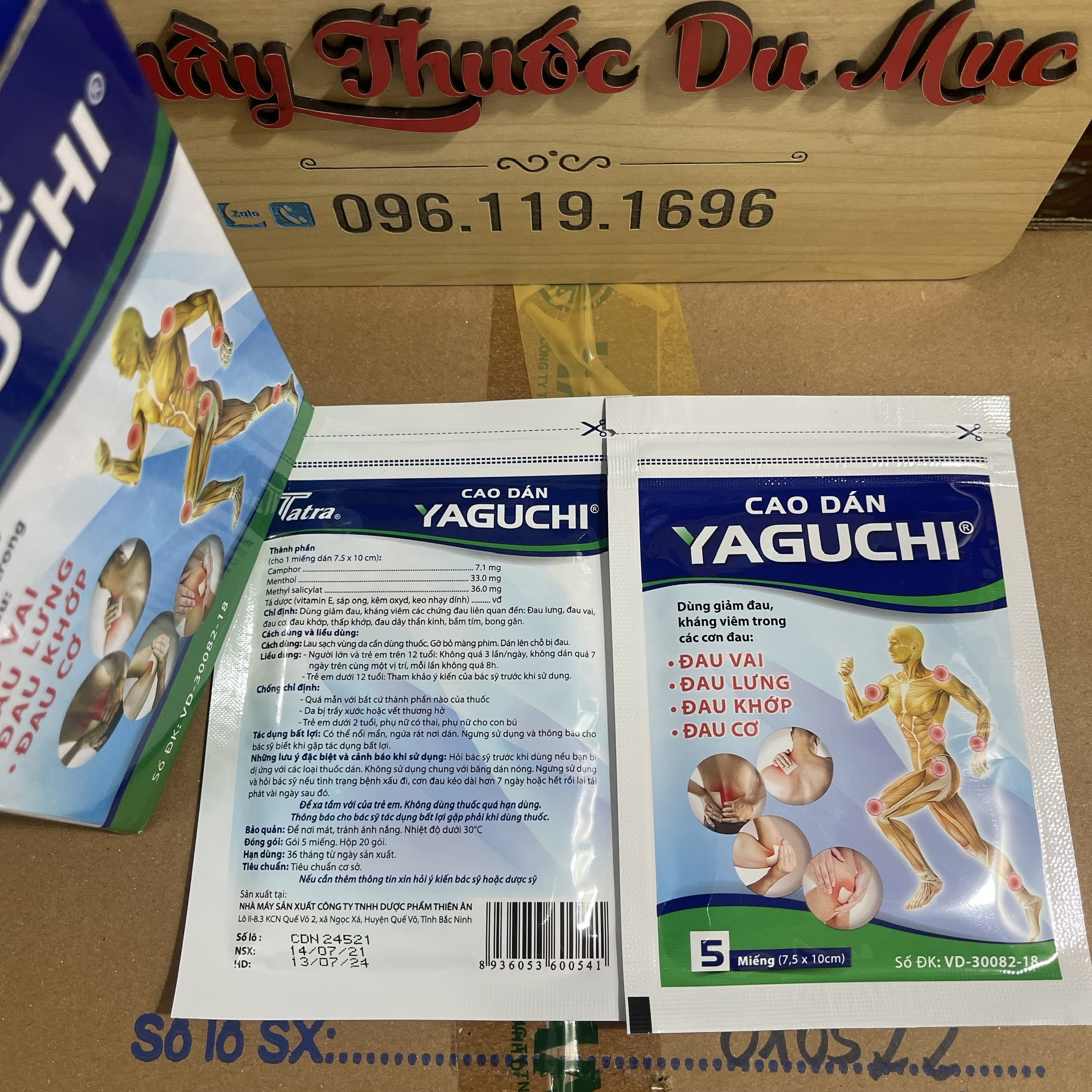 Cao dán giảm đau yaguchi gói 5 miếng