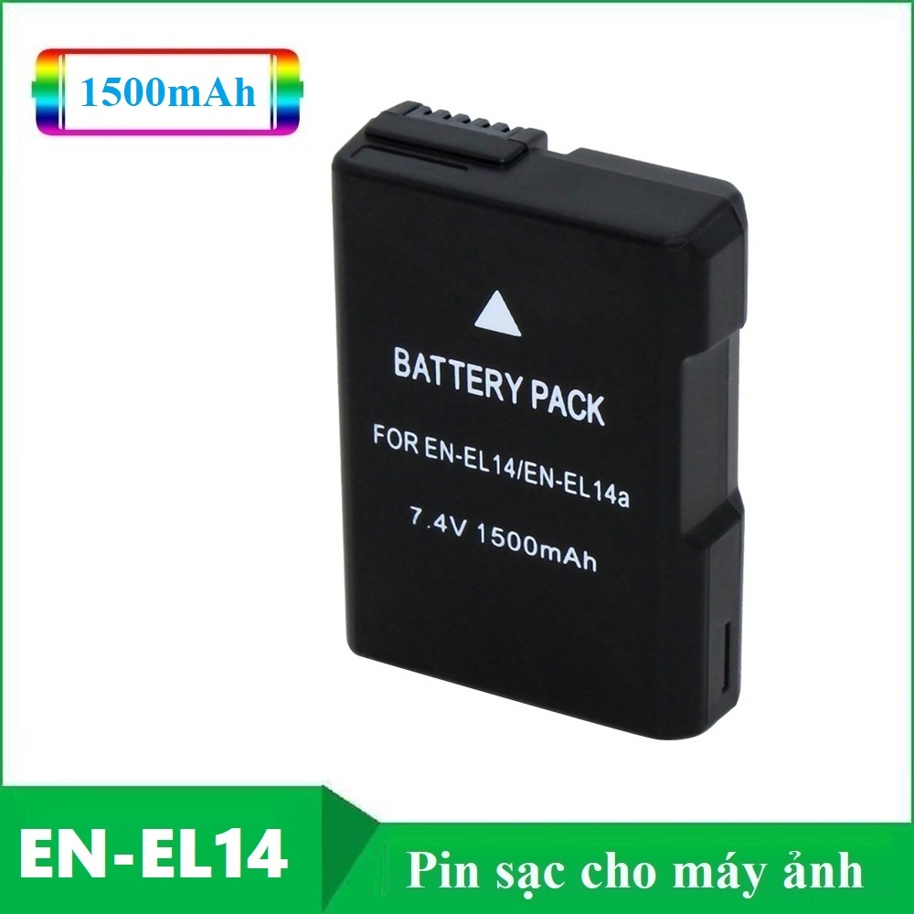 Pin máy ảnh EN-EL14 1500mAh D3500 D5100 D5200 D5300 D5500 - Pin sạc cho máy ảnh EL14 1500mAh