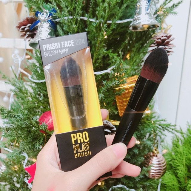 Cọ tán phấn má phấn phủ Clio 204 Pro Play Prism Face Brush lông mềm bám phấn Halomi