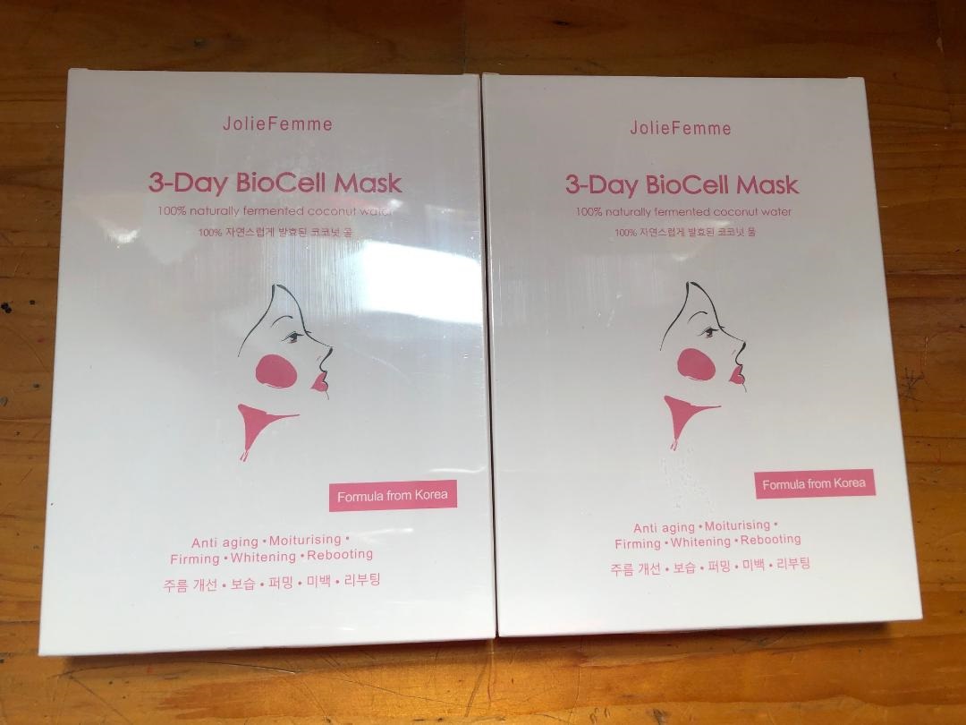 2 hộp mặt nạ dừa sinh học collagen 3-Day Bio Cell Mask 6 miếng mỗi hộp