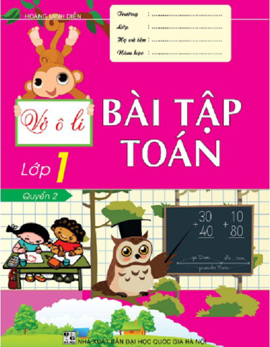 Sách Tham Khảo - Vở Ô Li Bài Tập Toán Lớp 1 Quyển 2 (Hồng Ân) - Newshop