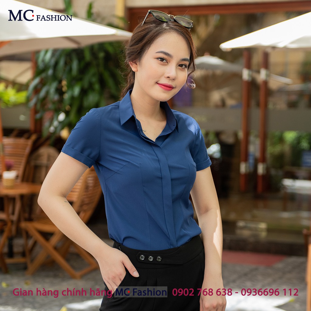 Áo sơ mi nữ công sở tay ngắn MC A208