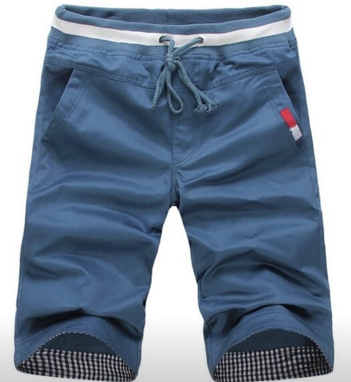 [Hcm]Men's Elastic Waist Khaki Shorts
